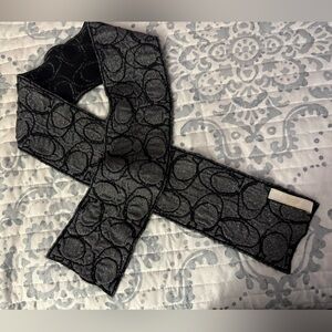 Coach Black and Gray Scarf